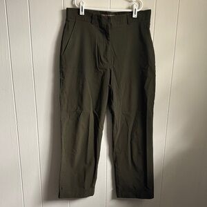 Agolde Women's Olive Green Straight-Leg Trousers